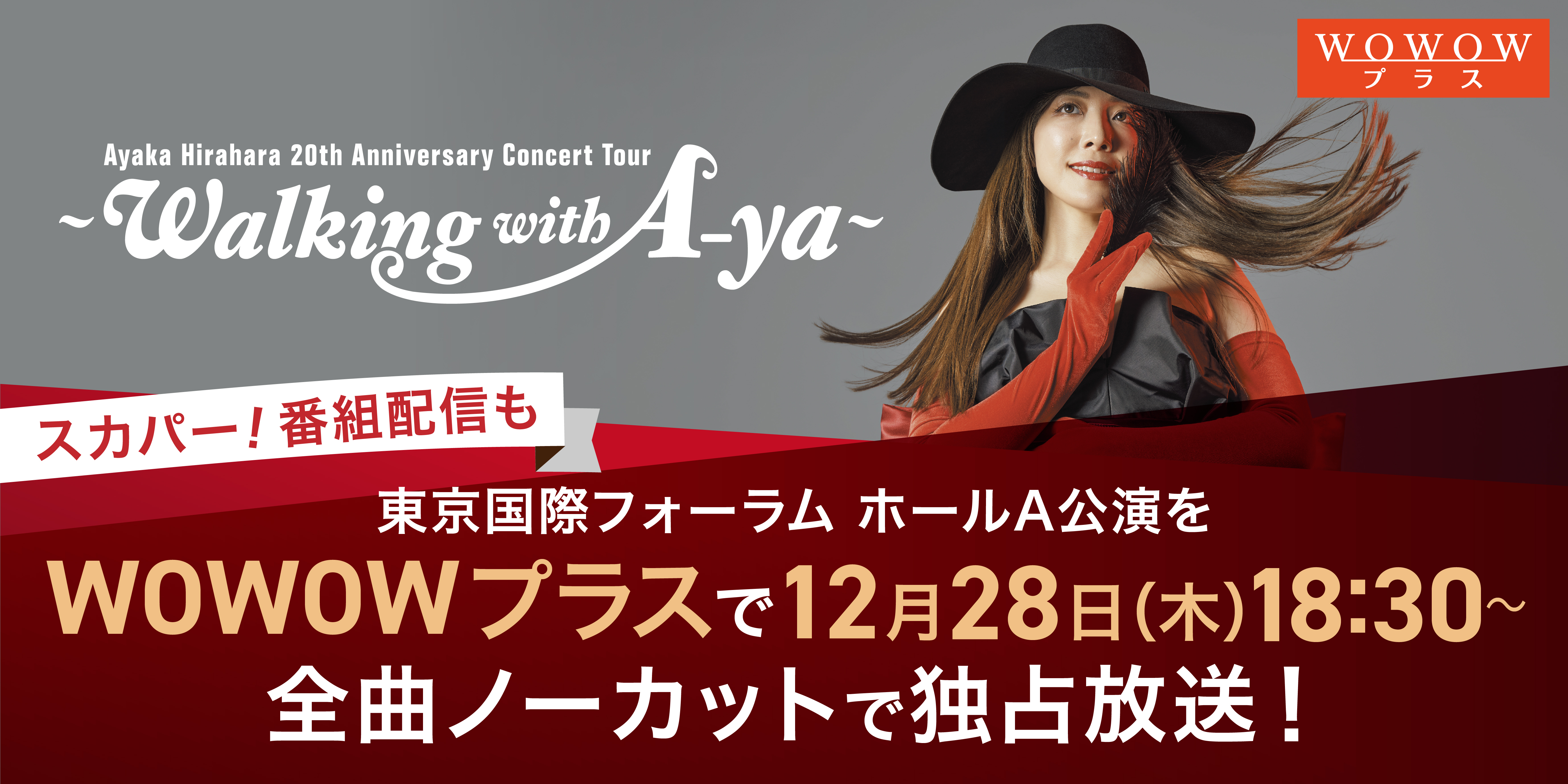 20th Anniversary Concert Tour 2023 〜 Walking with A-ya 〜 WOWOWプラス放送告知